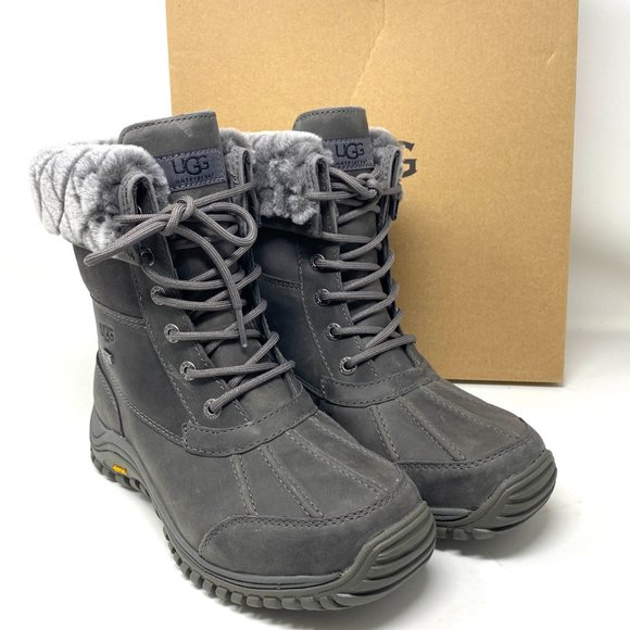 UGG Adirondack 2 Luxe Quilt Grey Leather Women’s - Picture 8 of 10